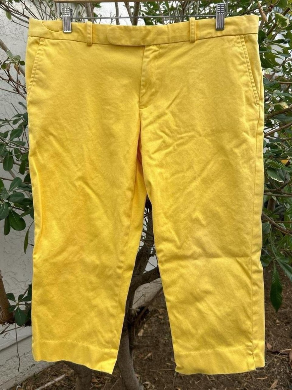 Ralph Lauren Yellow Cropped Chino Pants Women’s Size 14 Fits 36x21